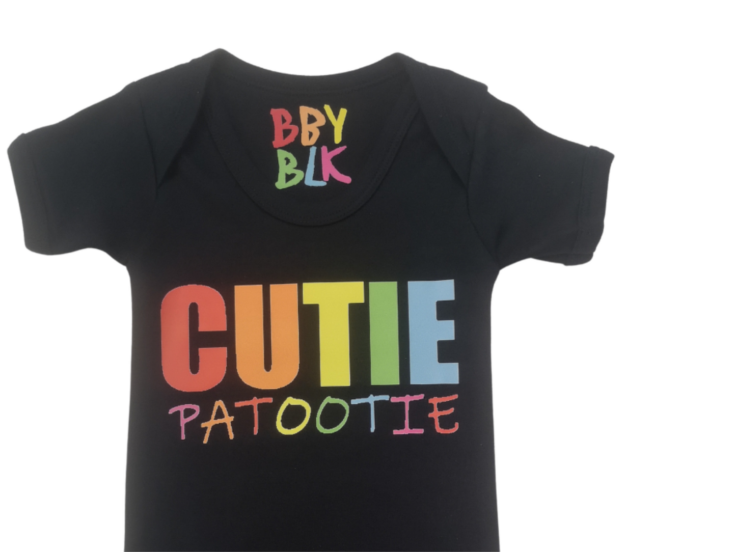 CUTIE PATOOTIE Baby Vest - Black & Multicoloured