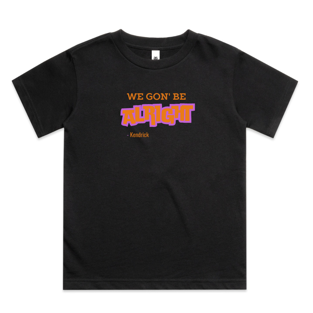 BE ALRIGHT Tshirt - Black & Multicoloured