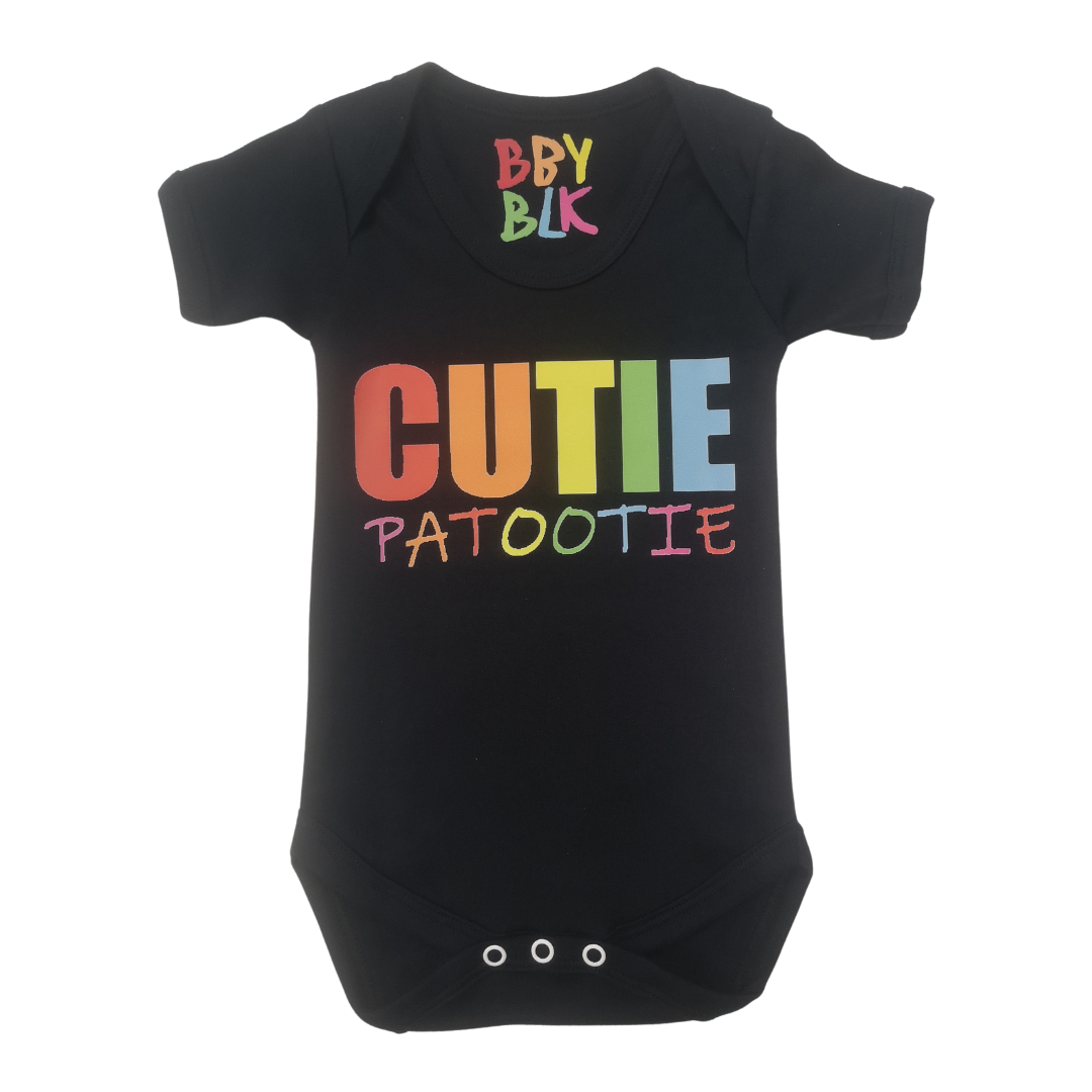 black multicolour baby vest