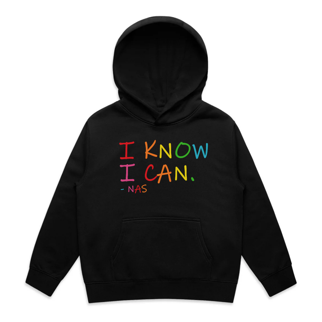 I KNOW I CAN Hoody - Black & Multicoloured