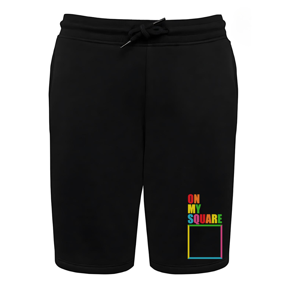 ON MY SQUARE Shorts Set - Black & Multicoloured